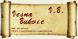 Vesna Bukvić vizit kartica
